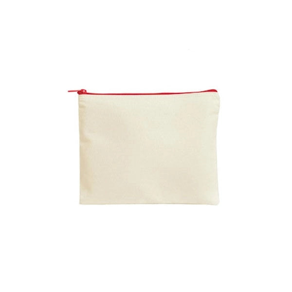 11" x 8.75" Large Zipper Cotton Pouch