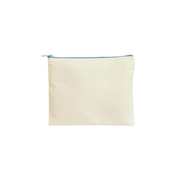 11" x 8.75" Large Zipper Cotton Pouch