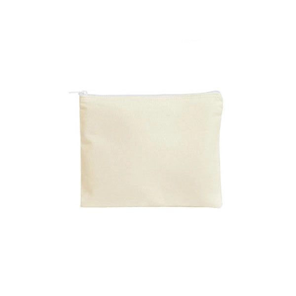 11" x 8.75" Large Zipper Cotton Pouch