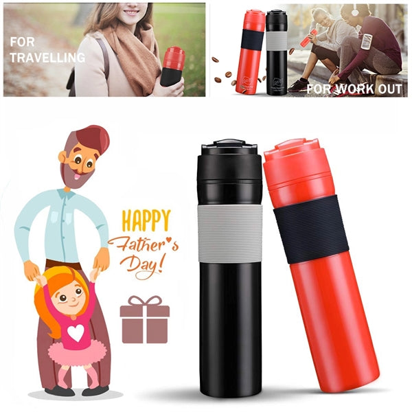 Travel French Press Coffee Maker Bottle