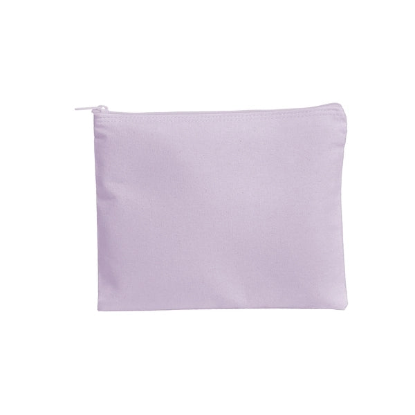 11" x 8.75" Large Colored Cotton Zipper Pouch