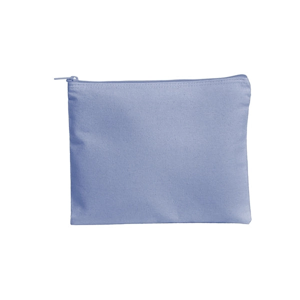 11" x 8.75" Large Colored Cotton Zipper Pouch