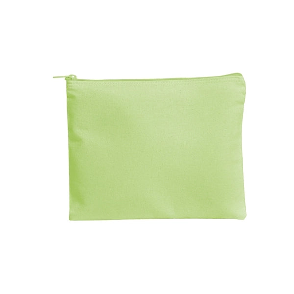 11" x 8.75" Large Colored Cotton Zipper Pouch