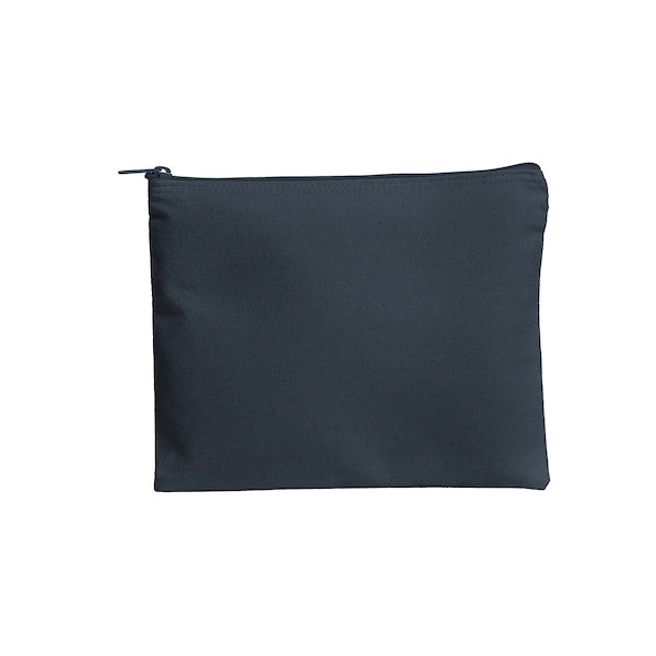 11" x 8.75" Large Colored Cotton Zipper Pouch