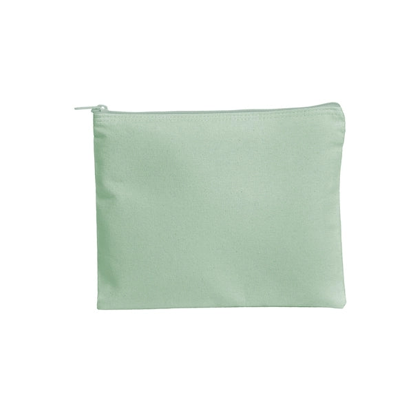 11" x 8.75" Large Colored Cotton Zipper Pouch