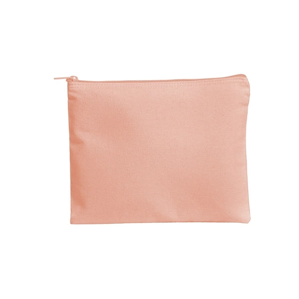 11" x 8.75" Large Colored Cotton Zipper Pouch