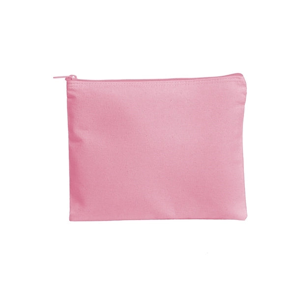 11" x 8.75" Large Colored Cotton Zipper Pouch