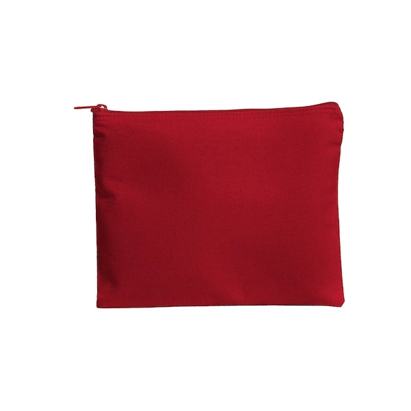 11" x 8.75" Large Colored Cotton Zipper Pouch