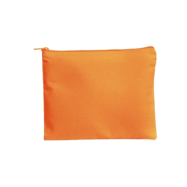 11" x 8.75" Large Colored Cotton Zipper Pouch