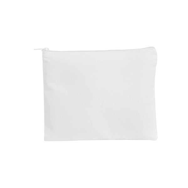 11" x 8.75" Large Colored Cotton Zipper Pouch