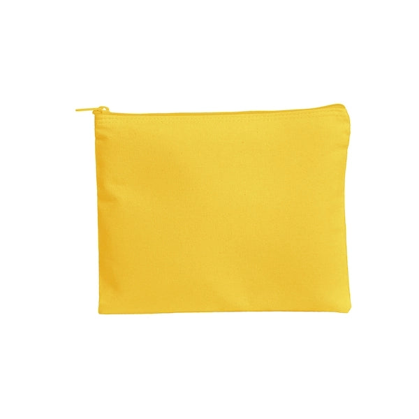 11" x 8.75" Large Colored Cotton Zipper Pouch