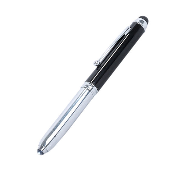 Three In One Stylus Metal Pen With Flashlight