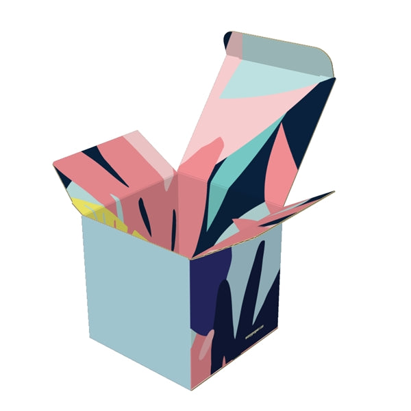 4"x 4"x 6" E-Flute Tuck End Box Exterior Print