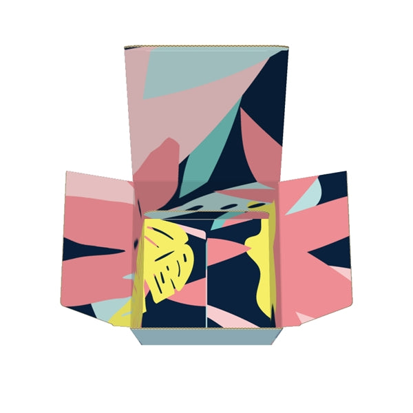 4"x 4"x 6" E-Flute Tuck End Box Exterior Print