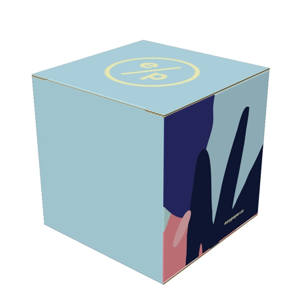 4"x 4"x 6" E-Flute Tuck End Box Exterior Print