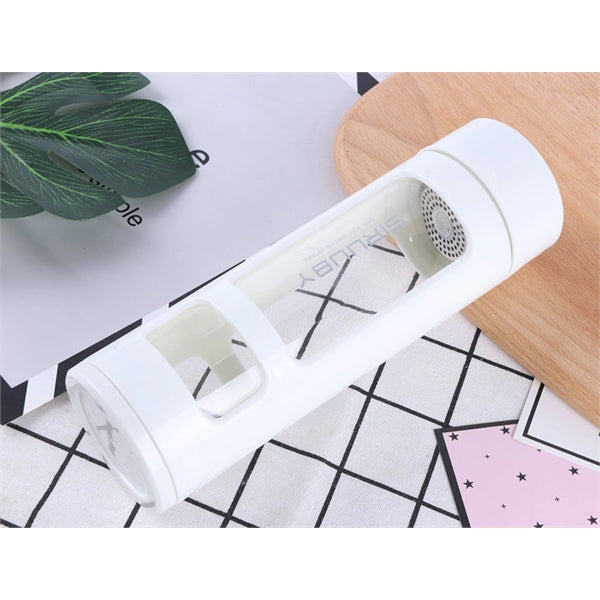 12oz Glass Filter Cup Bottle Travel Mug with Tea Infuser