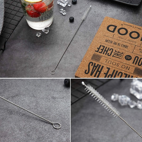 Gold & Copper Stainless Steel Bent Straw 2pc Set