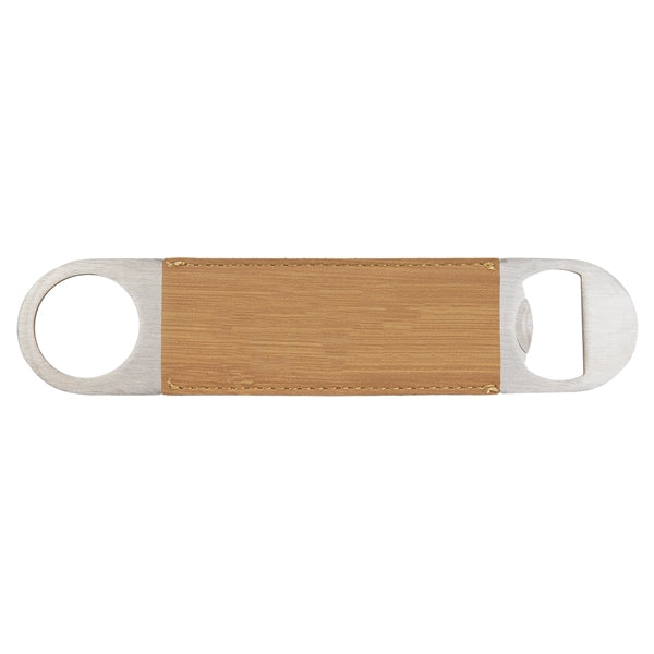 Bamboo Leatherette Bottle Opener
