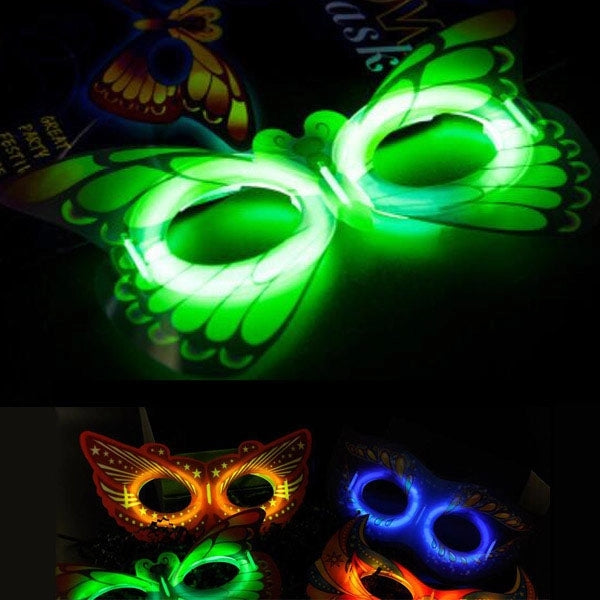 Light up Glow Butterfly Glasses Mask