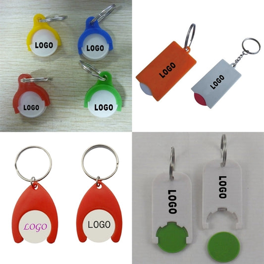 Plastic Coin Holder Keychain