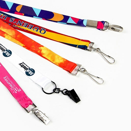 1/2" Lanyard with Double Bulldog Clip Linename(s): Promotion