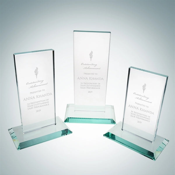 Vertical Rectangle Plaque with Base - Medium