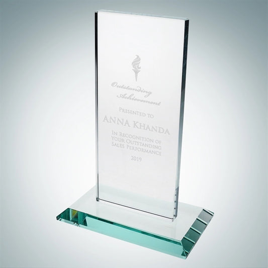 Vertical Rectangle Plaque with Base - Medium