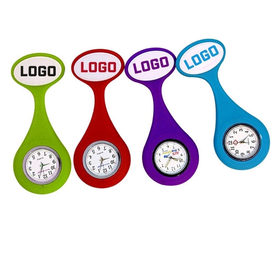 Round Square Hanging Silicone Nurse Watch Brooch