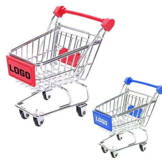 New Design Mini Shopping Cart Grocery Trolley Desk Metal