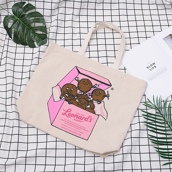Printed Heavy Natural Cotton Canvas Tote Bag