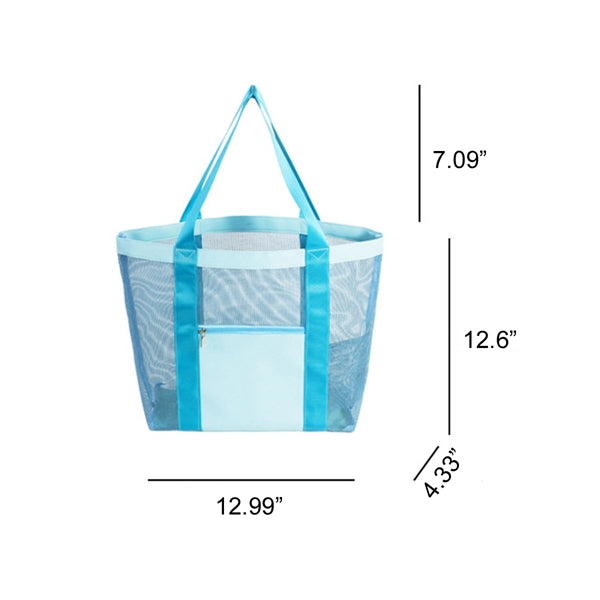 Mesh Beach Bag With Zipper