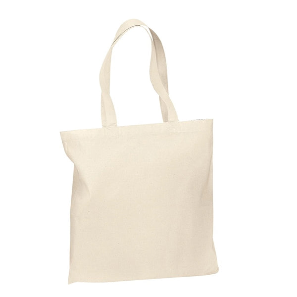 15.75" x 15.25" 6 oz. Cotton Tote Bag with Color Handles