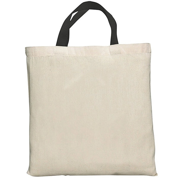 14.5" x 14.5" 7 oz. Economy Tote Bag with Color Handles