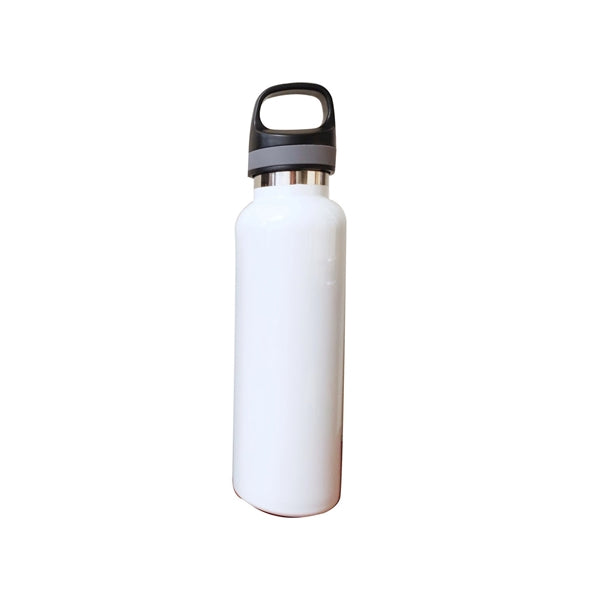 22 Oz. Vacuum insulated s. steel bottle, 2 tone lid