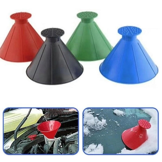 Cone-Shaped Windshield Ice Shovel
