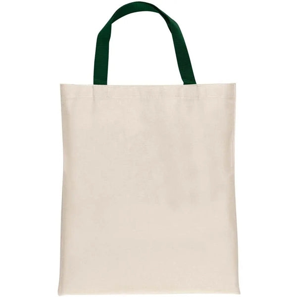 15.5" x 13" 8 oz. Cotton Tote Bag with Color Handles