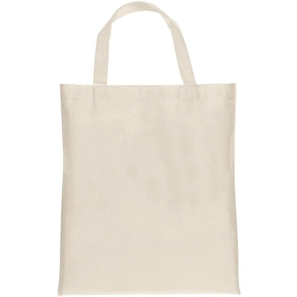15.5" x 13" 8 oz. Cotton Tote Bag with Color Handles