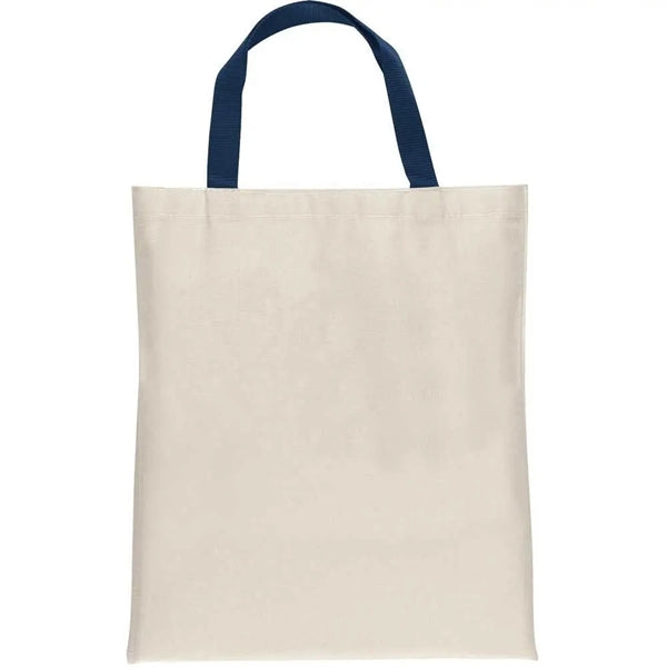 15.5" x 13" 8 oz. Cotton Tote Bag with Color Handles