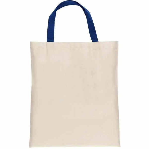 15.5" x 13" 8 oz. Cotton Tote Bag with Color Handles