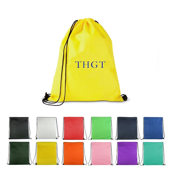 Non-Woven Drawstring Backpack Cinch Bag Sackpack for Gym