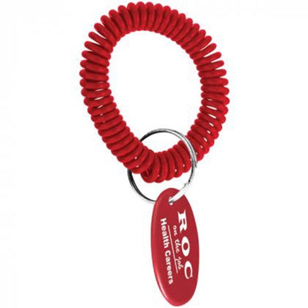 Wrist Coil Ring w/Oval Key Tag
