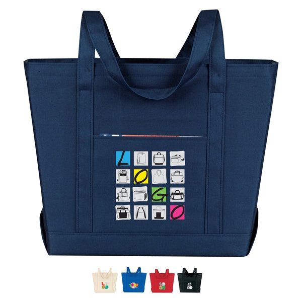 Solid Color Boat Tote Bag