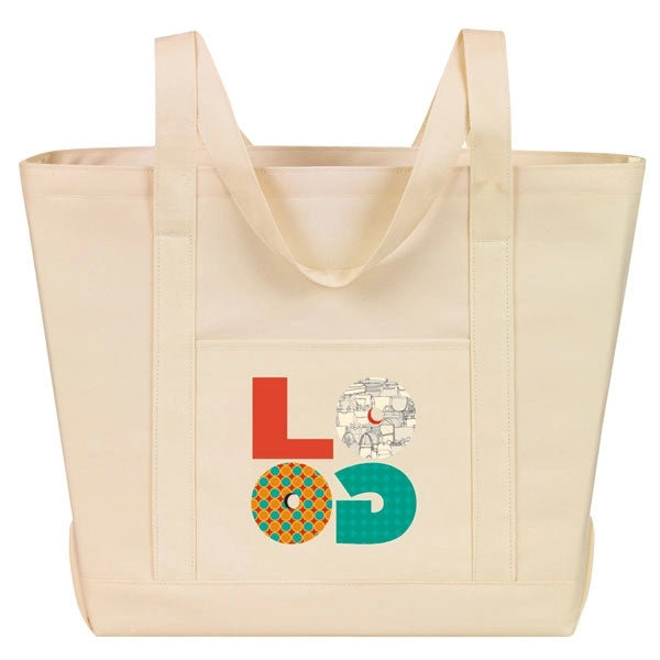 Solid Color Boat Tote Bag