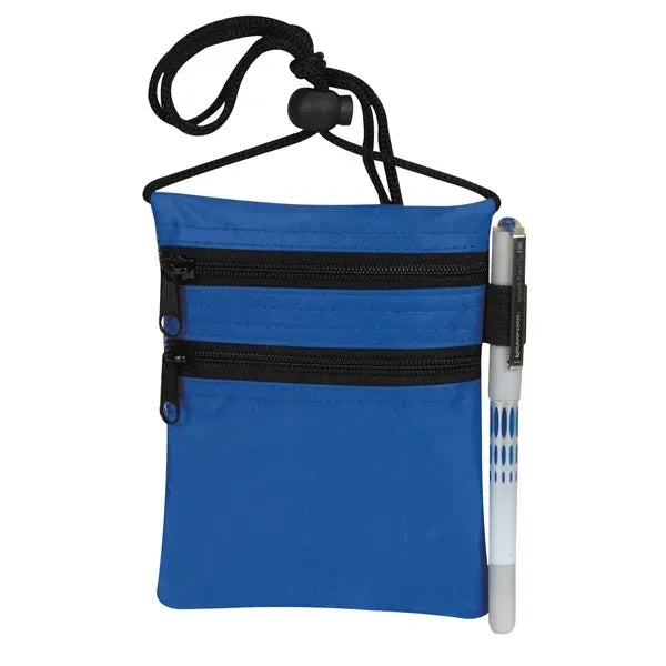 All Purpose Neck Wallet with Dual Zip Pockets