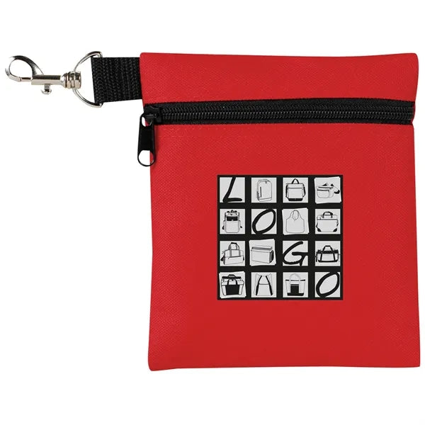 Golf Tee Pouch with Carabiner Clip