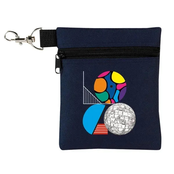 Golf Tee Pouch with Carabiner Clip