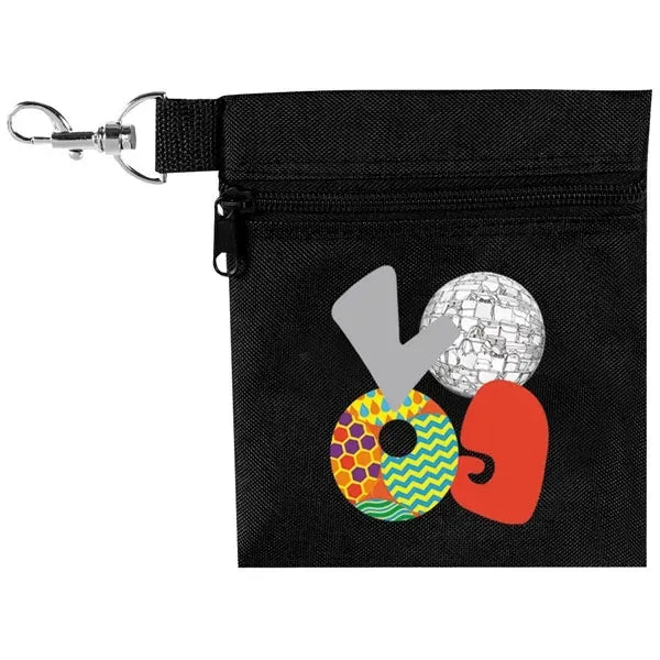 Golf Tee Pouch with Carabiner Clip