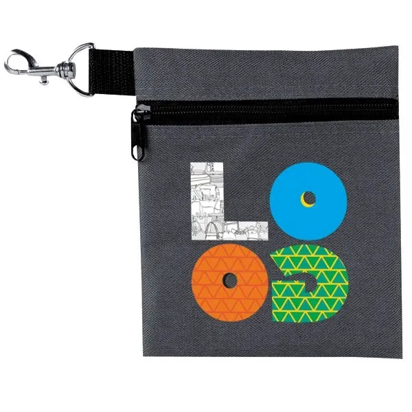 Golf Tee Pouch with Carabiner Clip