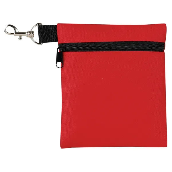 Golf Tee Pouch with Carabiner Clip