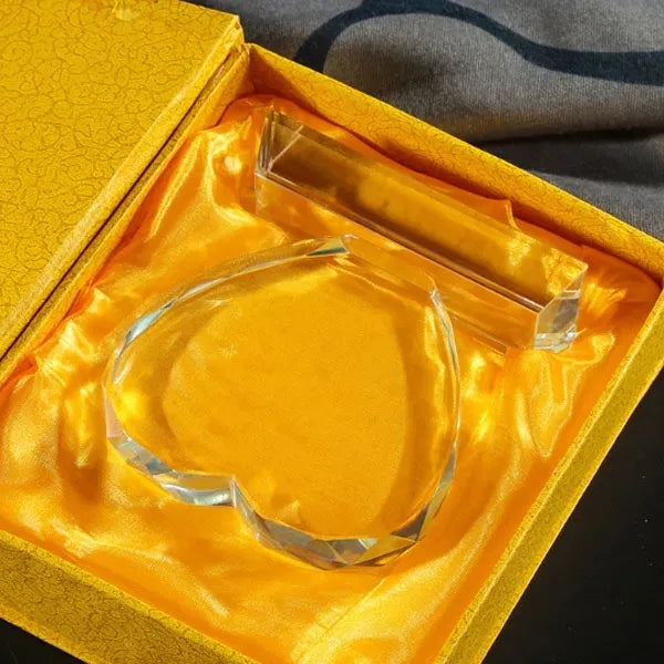 Heart Shape Crystal Award Trophy